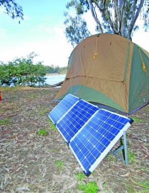 Camps that have shade trees are a challenge. Always try to set up the solar panels in a position where they receive the most sun and the least shade.